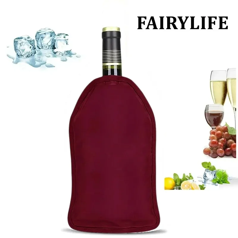 Wein Kühlung Halter Eis Tasche Gelee Picknick Getränke Nylon Wein Kühler Hülse Weiche Getränk Rack Bar Werkzeug Champagner Wein Flasche Abdeckungen