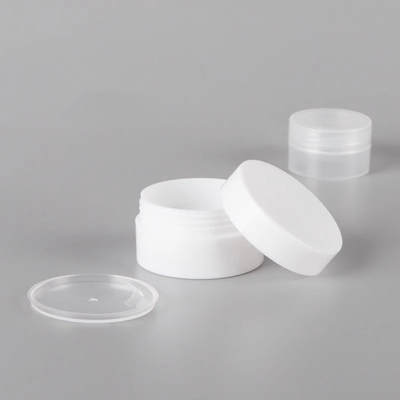 500Pcs 3g/5g/10g Empty Plastic Jar Pots Sample Bottles Eyeshadow Cream Lip Balm Container Portable Makeup Jar
