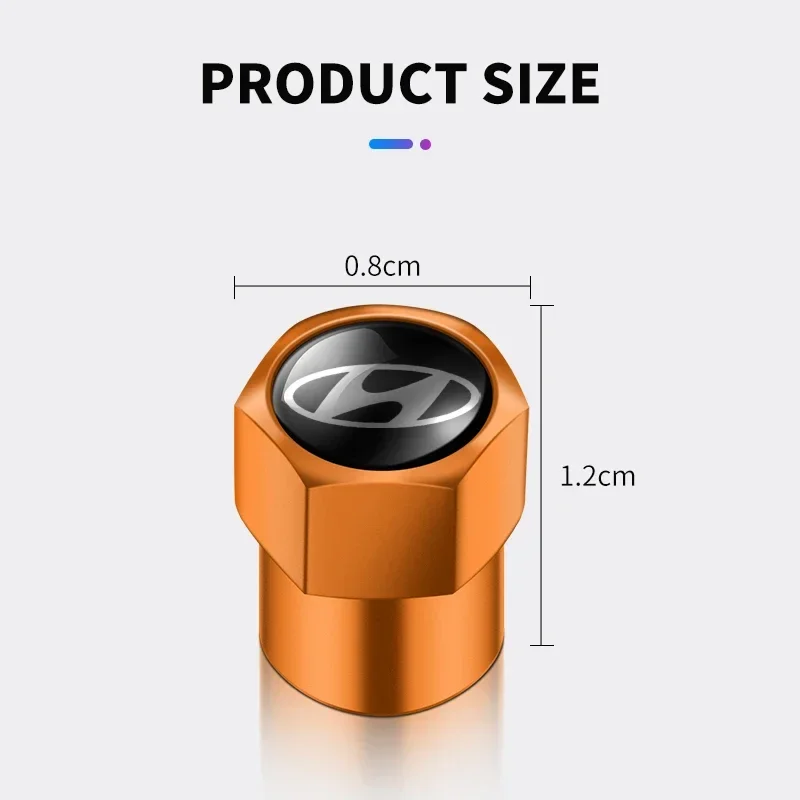 4 قطعة إطارات السيارات جنوط العجلات صمام قبعات لشركة هيونداي i10 إلنترا جيتز سوناتا XG تيراكان توكسون كوبيه Trajet مصفوفة اكسسوارات السيارات