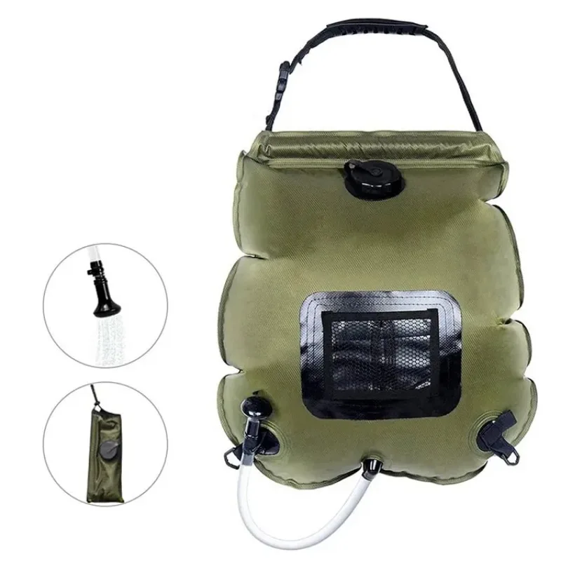 

2026 Portable 15L Foldable PVC Water Storage Camping Shower Bag Outdoor Solar Shower Bag