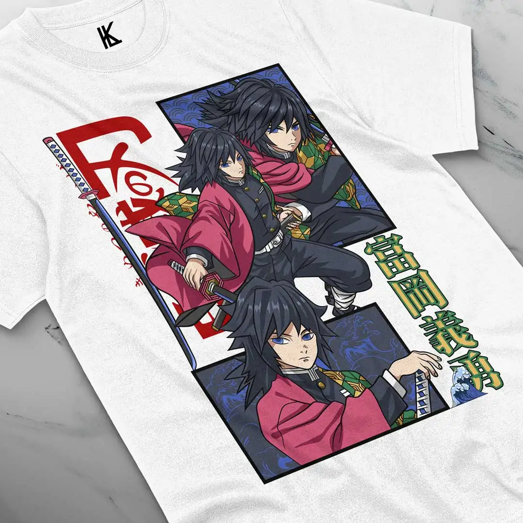 Anime T-shirt  Remera blanca de Tomioka V6