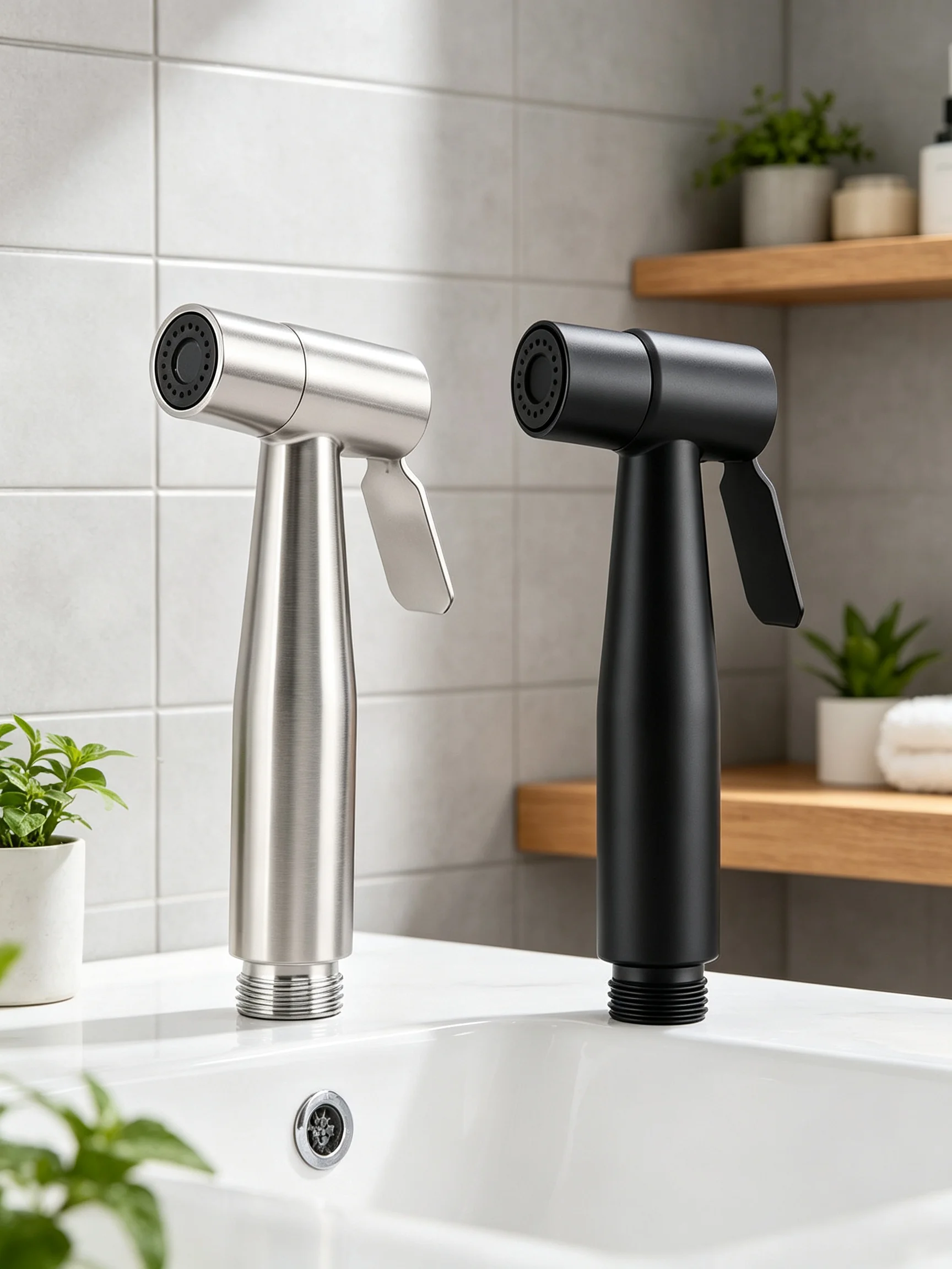 Bidet-Sprühgerät für Toilette mit Doppelsteuerung, Wandmontage, Handbrause mit Schlauch, Mehrzweck-Reinigungspistole für die Intimhygiene – Detail 8
