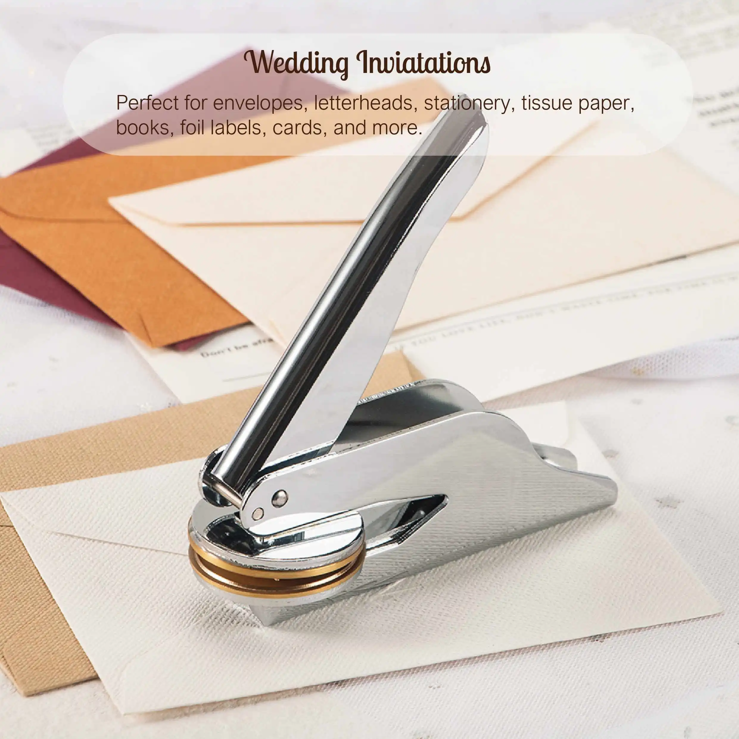 Livre en relief timbre Logo personnalisé Invitation de mariage personnalisé gaufrage sceau personnalisé Signature personnalisée gaufrage personnalisation