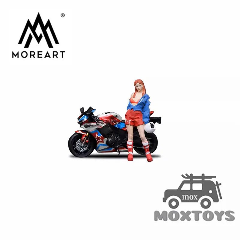 MoreArt 1:64 STAR FLOWER MOTO PRETTY GIRL Figure Set Dioramas