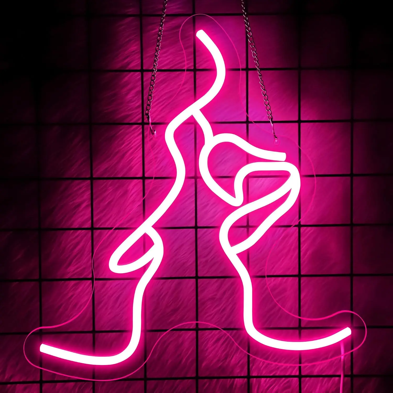 

Lover Kiss LED Neon Sign for Wall Art Decor Romantic Couple USB Night Light for Bedroom Living Room Wedding Anniversary Party