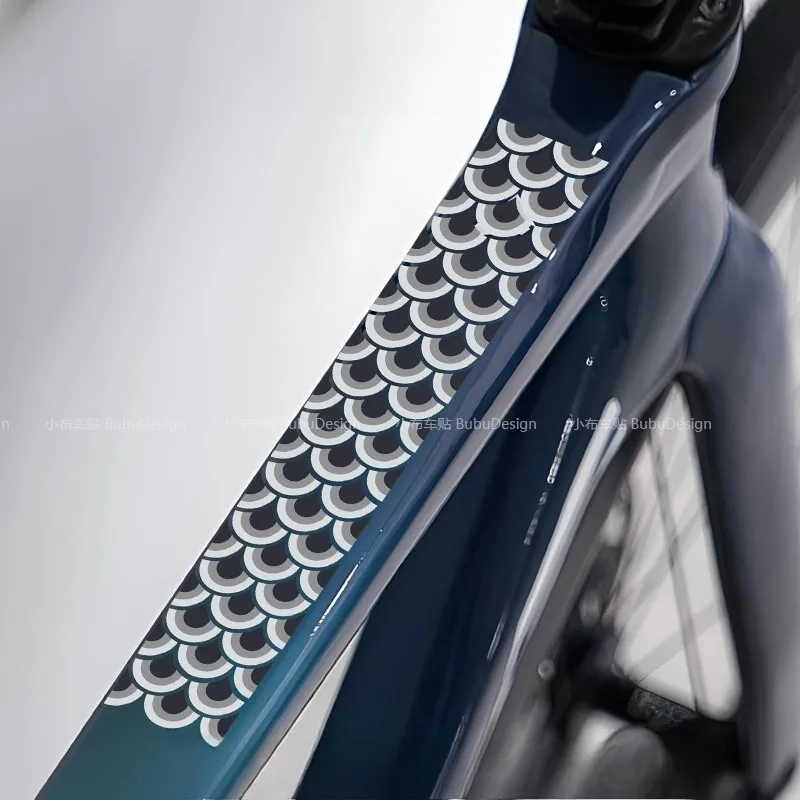 3PCS Colorful Fish Scale Stickers Waterproof Vinyl Decals for Bicycle Frame Decoration MTB Road Bike Accessories