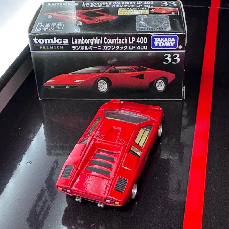 Takara Tomy Tomica Premium No.33 Lamborghini Countach LP 400 Vintage Supercar 1/64 Scale Diecast Mini Car Hobby Collection Toy