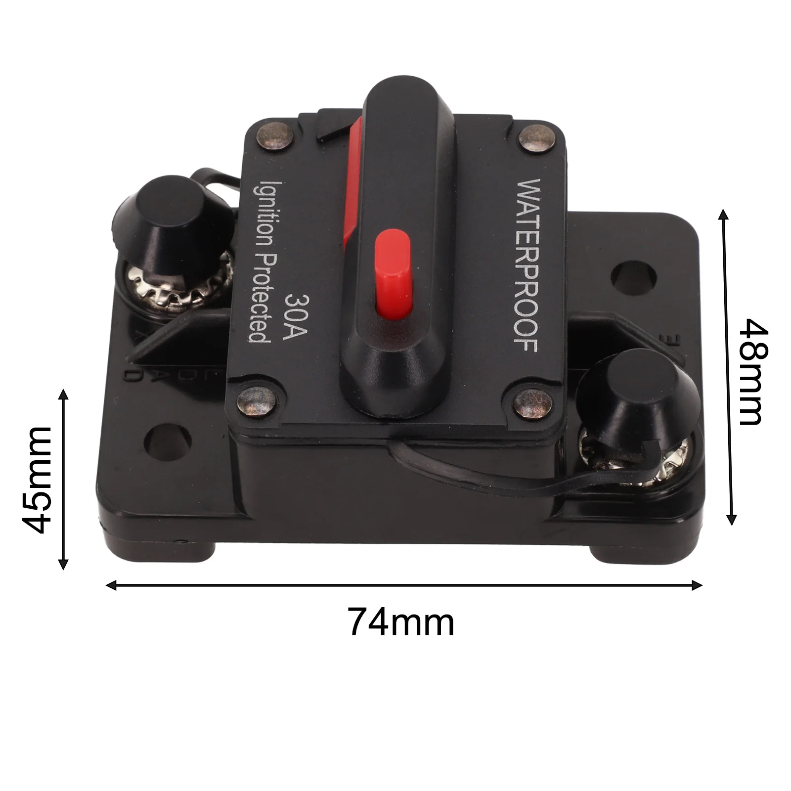 

Reliable Waterproof Circuit Breaker with Manual Reset Switch 30A Protects DC Electrical Systems in Harsh Conditions
