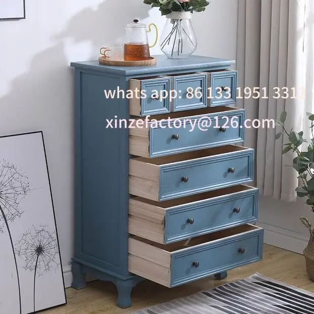 

Customizable chest of drawers solid wood special clearance bedroom drawer locker living room storage cabinet household chest of