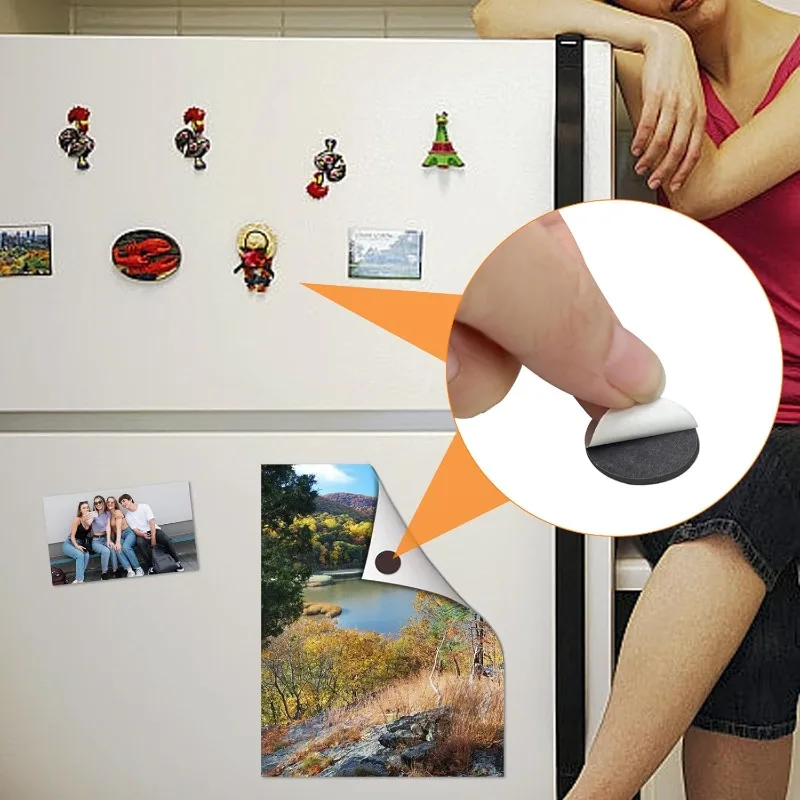 300/50pcs 라운드 마그네틱 시트 자기 접착제 자석 도트 시트 냉장고 화이트 보드 DIY 공예에 대 한 유연한 스티커 스티커