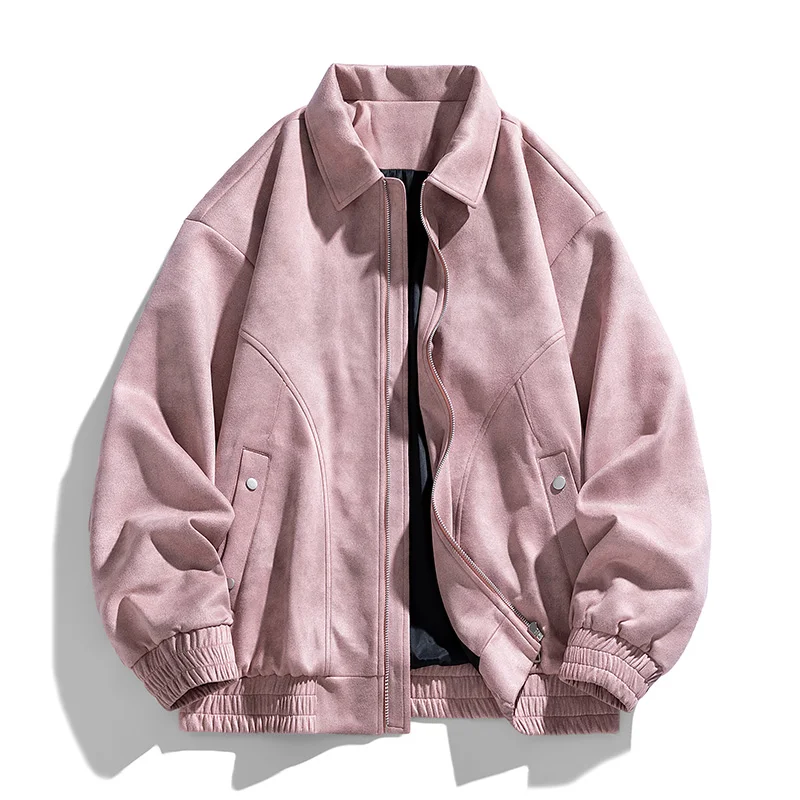 Spring Autumn Men's Fashion Casual Jacket Zipper Lapel Slim Fit Coat Solid Windproof Overcoat Korean New Men Baseball Jackets