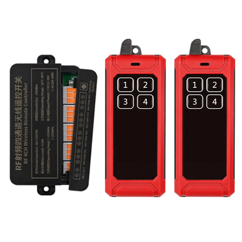 

1000m AC 110V 220V 4CH 4 CH Wireless Remote Control LED Light Switch Relay Output Radio RF Transmitter And 433 MHz Receiver