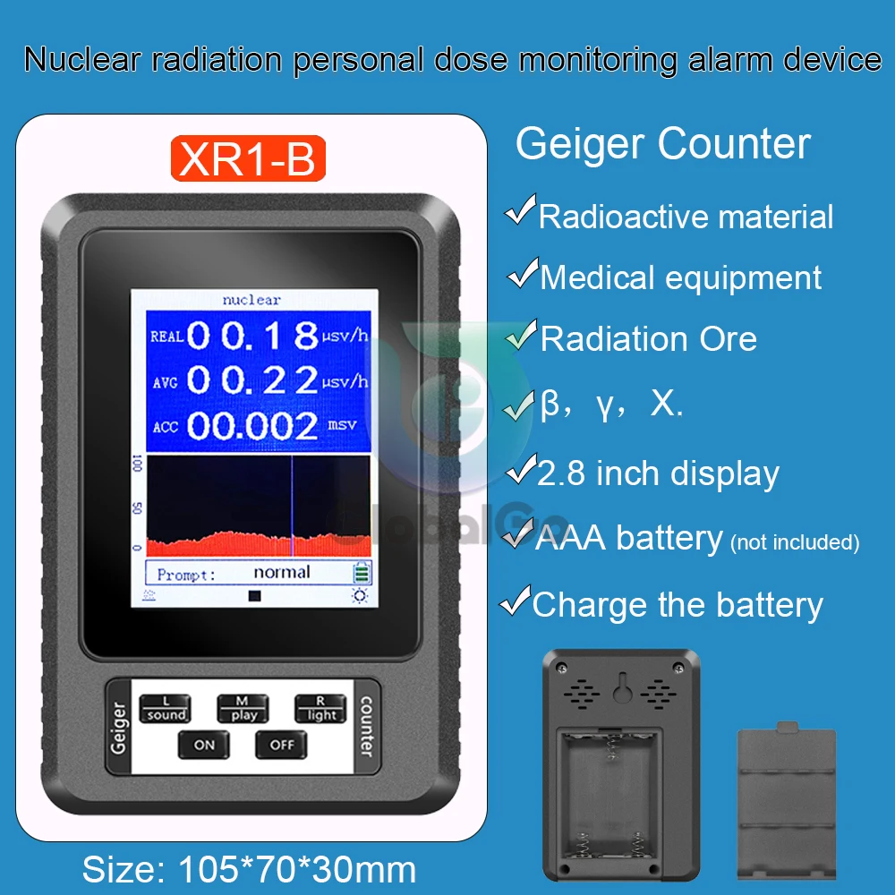 

Geiger Counter Nuclear Radiation Detector X-ray γ-ray β-ray Detector Real-time Mean Cumulative Dose Modes Radioactive Tester