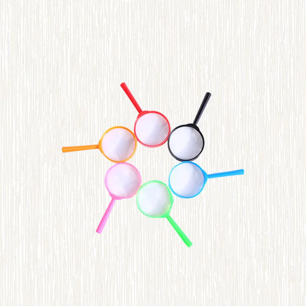 

6Pcs Colored Acrylic Magnifying Glass for Kids Science Tools Reading Stamps Coins Inspection Educational Learning Activity