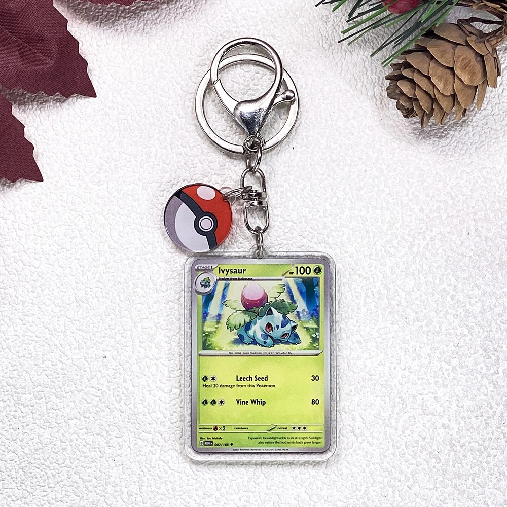 Pokémon Pikachu Bulbasaur Eevee Squirtle Niedlicher Schlüsselanhänger, Zubehör, Acryl-Anhänger, Anhänger für Tasche, Schlüsselhalter, Rucksack-Dekoration – Detail 23