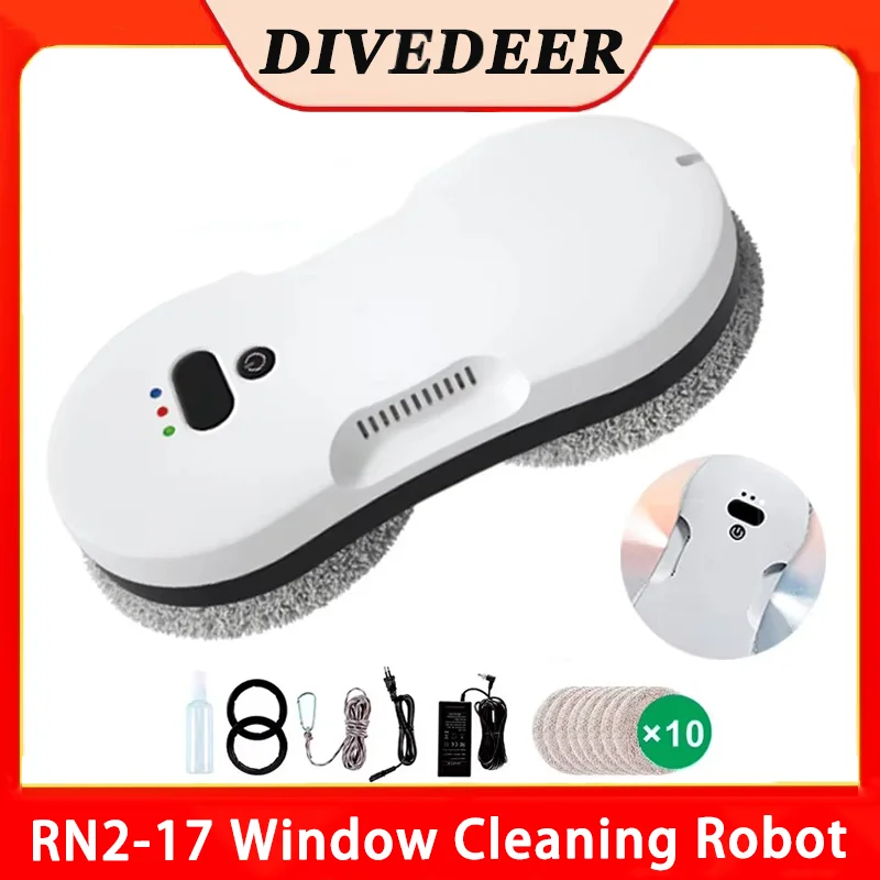 Two-way spray window cleaner machine man automatic electric large suction household high-rise glass window cleaner machine man