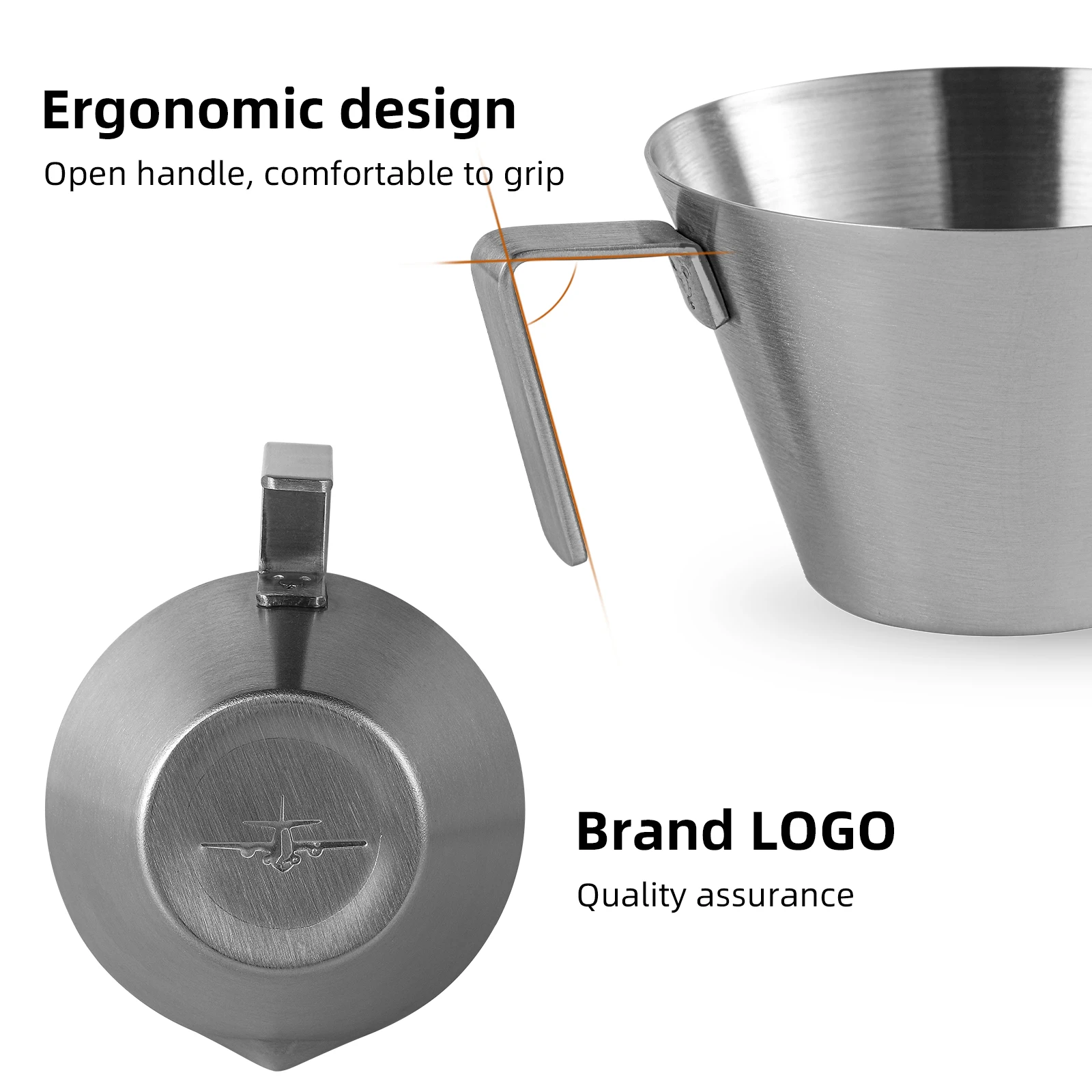 Premium Stainless Steel Espresso Measuring Cup 100ml with Scale Lines Inside Professional Home Barista Coffee Accessories