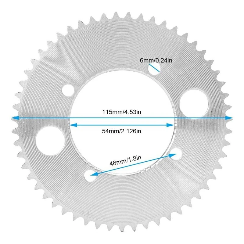 Rear Chain Sprocket Fit 25H 55T 2.126In For Razor E300 Compatible Electric Scooter