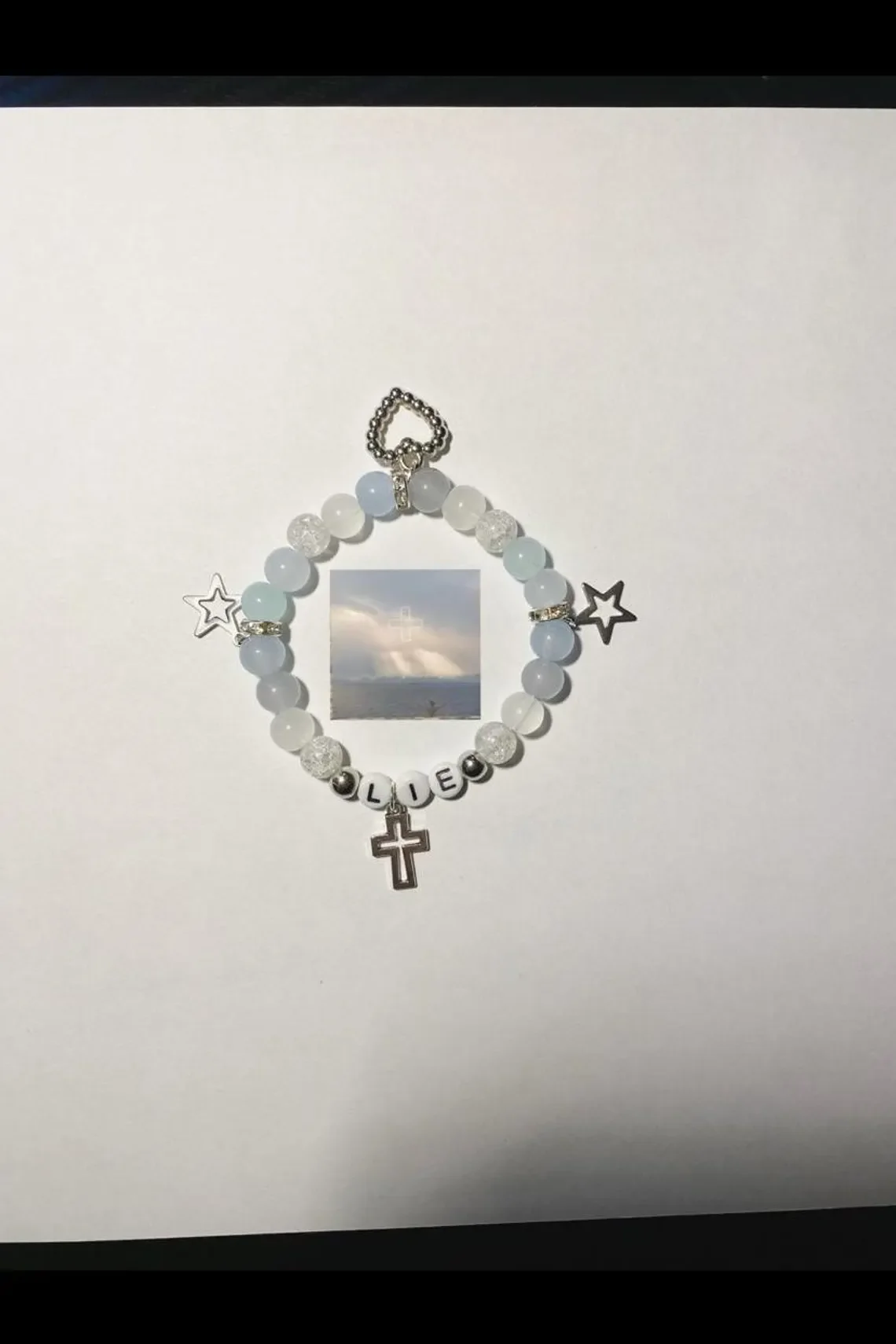 

handmade 2hollis Yung lean bladee drain gang opium hyperpop inspired lie bracelet with cross y2k gothic charms suicideboys lil p