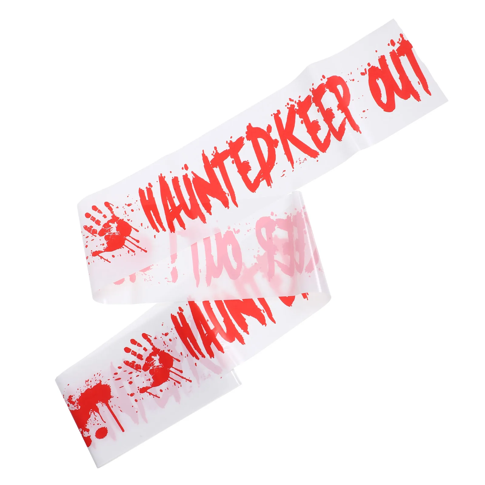 

9.14m Warning Tape RedHaunted Keep Out Non Adhesive Safety Barrier Party Decorations Halloween Festive Occasions