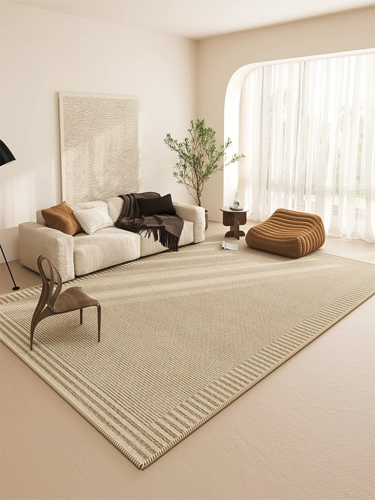 

Artistic Minimalist Geometric Carpet Cream Style Luxury Living Room Carpets Creative Modern Bedroom Rugs Cloakroom Non Slip Rug