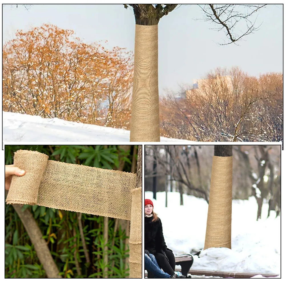 Premium Burlap Tree Protector 20Cm X 5M Reusable Garden Trunk Wrap For Frost Winter Protection Bark Repair Deer