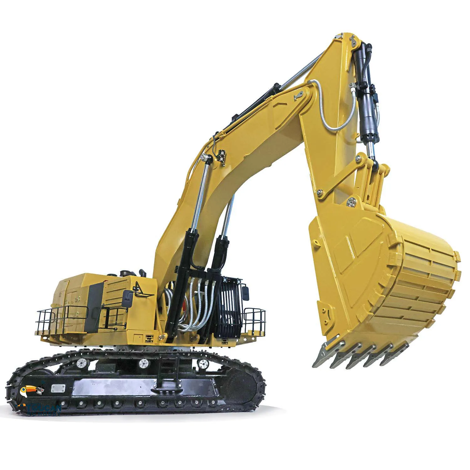 6015B Heavy Duty 1/14 RC Hydraulic Metal Excavator Remote Control Construction Digger PL18EV Lite Light Sound Model Toy THZH1546