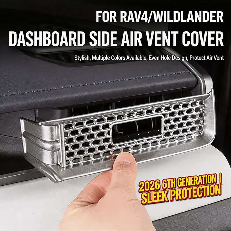 Dashboard Side Air Vent Cover Trim For Toyota RAV4 2026 / Wildlander ABS Anti-Debris Non-Blocking Airflow Protector