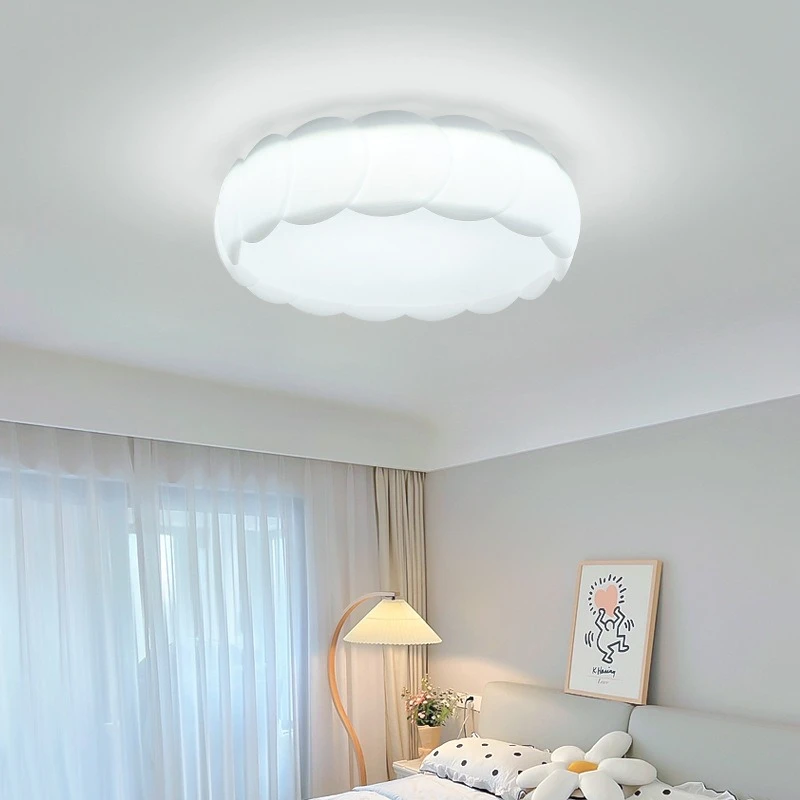 Modern Minimalist LED Ceiling Lamp White Rotundity Eye Protection Luminarias Bedroom Study Balcony Living Room Home Decor Lights