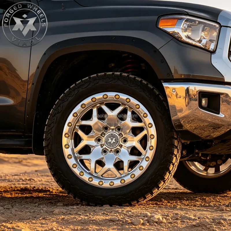 【2026】Viaol Customized 17*8 18*9 6*139.7 6*135 Machine Aluminium Alloy Forged Wheel Rim LOF-043 4x4 Offroad Retrofit/Upgrade RAM