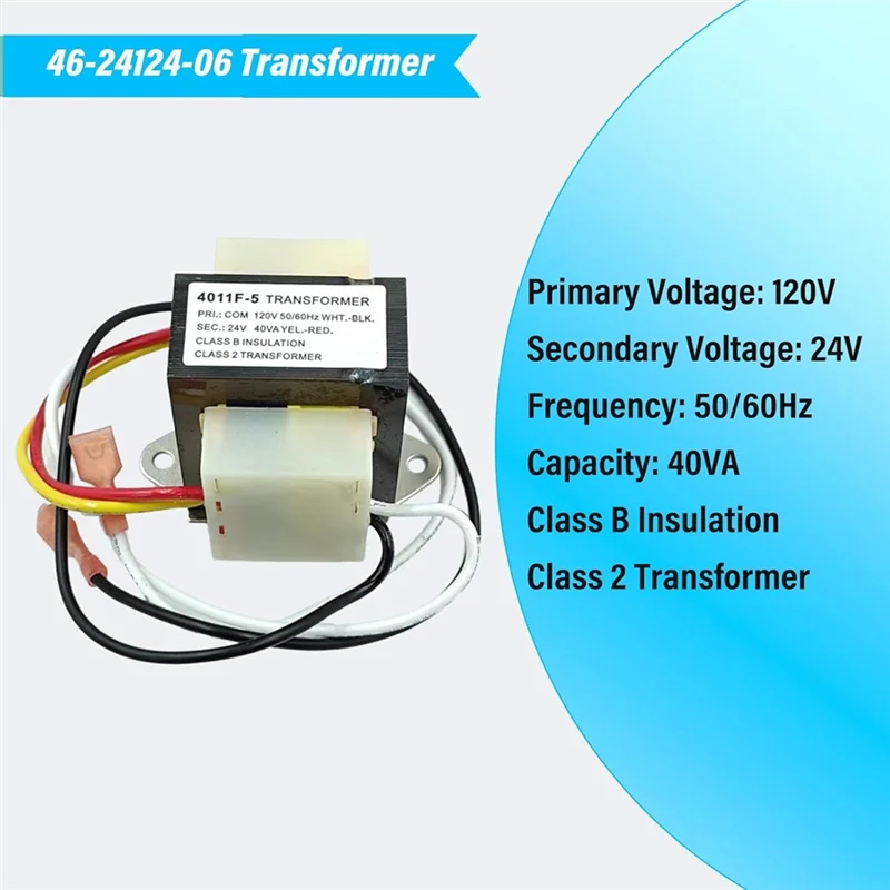 ABPQ-HVAC Trasformatore 40 VA 120/24V Sostituzione Per Forno 46-24124-06 Basler Elettrico BE161640GDD 29M7101 Trasformatore