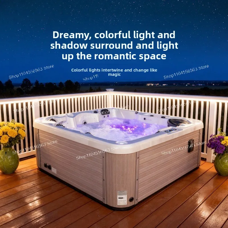 Villa Outdoor Spa Bath Large Smart Heated Swimming Bath Hot Spring Spa Surfing Massage Water Running