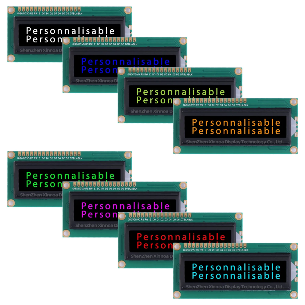 1.5-Inch 1602a 3.3V Europees Karakter Lcd Module Scherm Btn Zwart Film Geel 80*36Mm Karakter Scherm