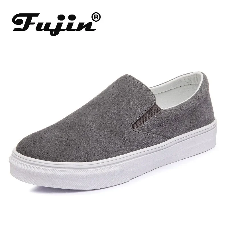 

Fujin/2 см замшевая женская спортивная обувь из натуральной кожи без шнуровки на плоской подошве дышащие теннисные повседневные кроссовки дышащая удобная обувь