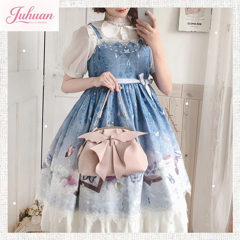 الحلو بارد الظلام القوطية الكرتون الشيطان الصغير لوليتا حقائب كتف لو الأم JK المتخصصة حقيبة يد أصلية مع هالوين كوس حقيبة فتاة