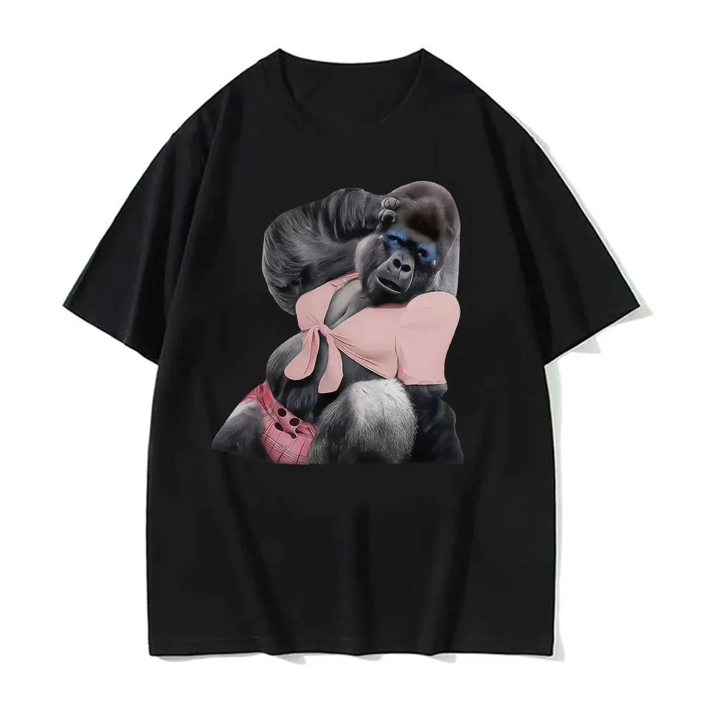 For Her Humor Funny Gorilla Meme Graphic T-shirt Women Fashion Trending Top Short Sleeves Hot Sale Clearance Women's Clothes