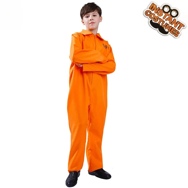 

Хэллоуин, костюм для выступления на сцене заключенного для мальчиков, детский актер, тюрьмовый orm, наряд, костюм маленького мальчика, классическая трагедия