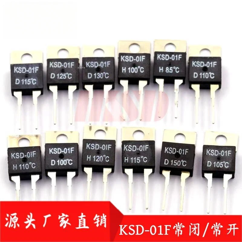 5pcs KSD-01F (normally open =H) (normally closed =D) 40/45/50/65/70/85/95-150 （degrees=C） temperature control temperature switch