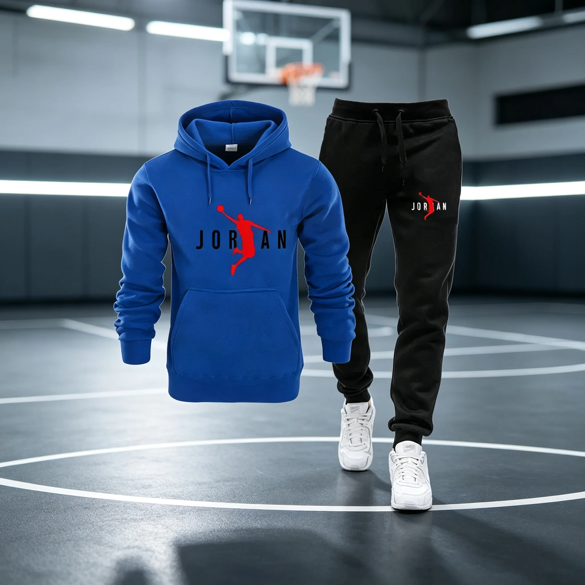 Men Print Tracksuit 2 Pieces - Streetwear Hoodie review and price