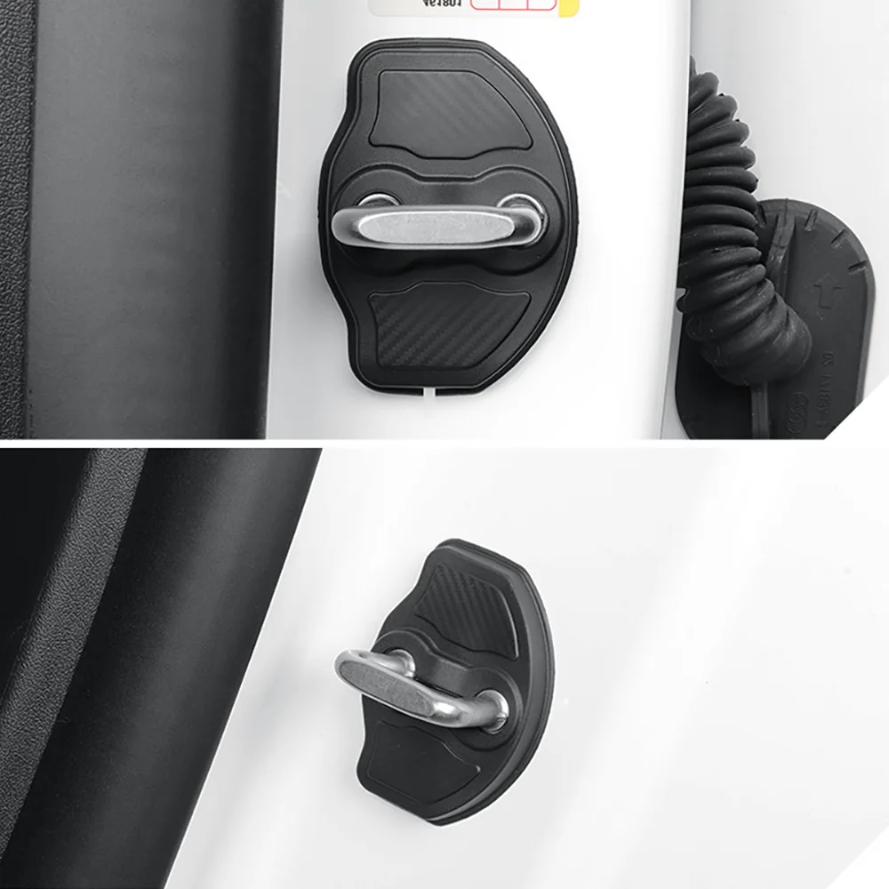 

4PCS For 2026 Tesla Model Y Juniper Launch 2025 Model 3 Highland Door Lock Cover Protector Carbon Edition Latches Stopper Entry.