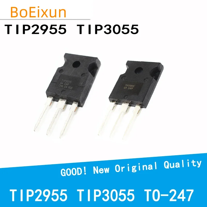 5Pcs/Lot TIP2955 TIP3055 2955 3055 TO-247 15A100V New Good Quality Darlington Power Transistor