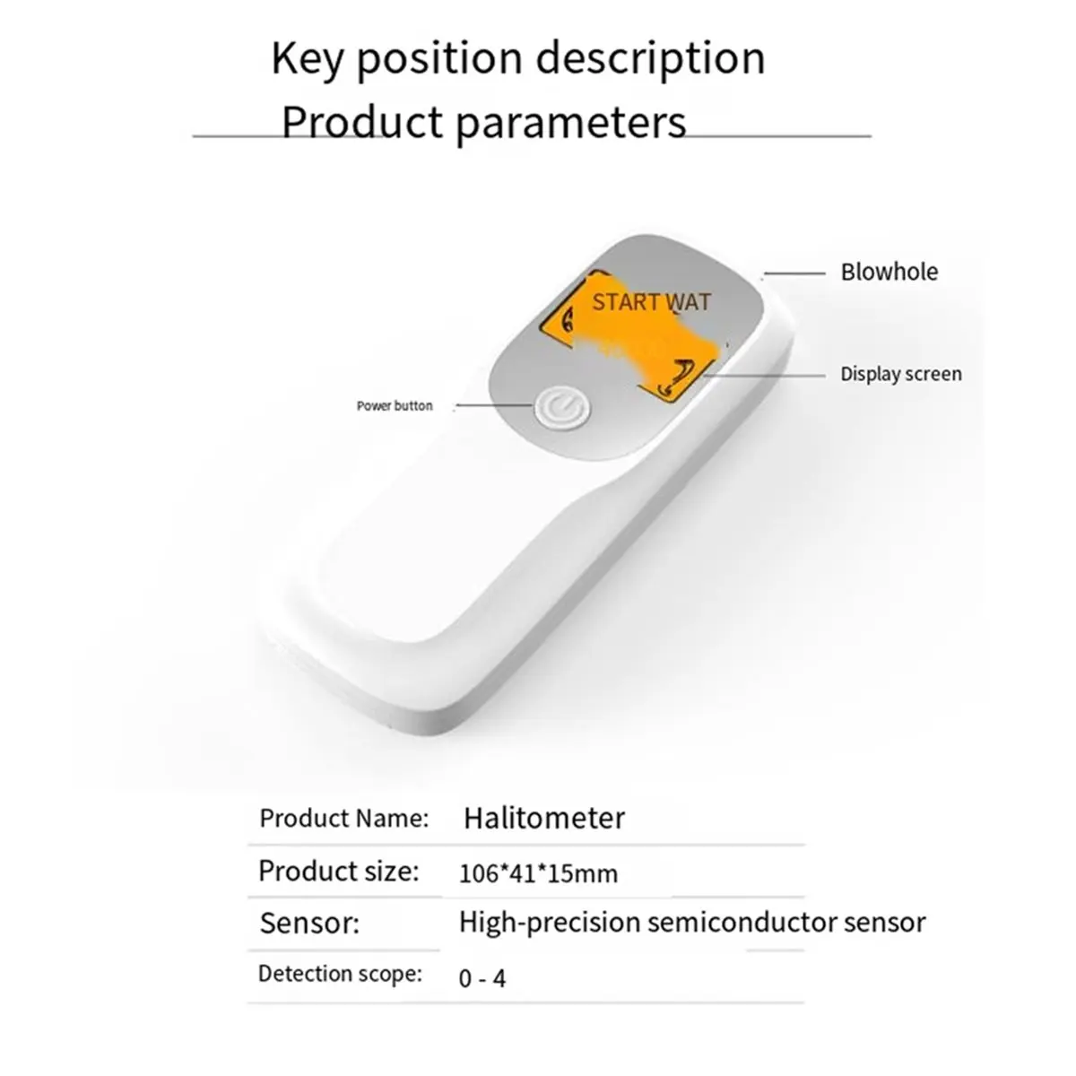 Doings Portable Bad Breath Detector Oral Hygiene Condition Tester Oral Odor Freshening Detector Odor Monitor for Bad Detection