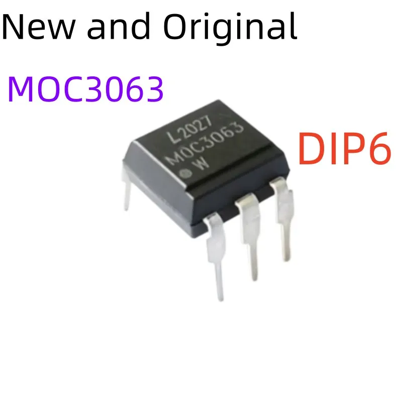 MOC3063 6-Pin DIP Zero-Cross Optoisolators Triac Driver Output