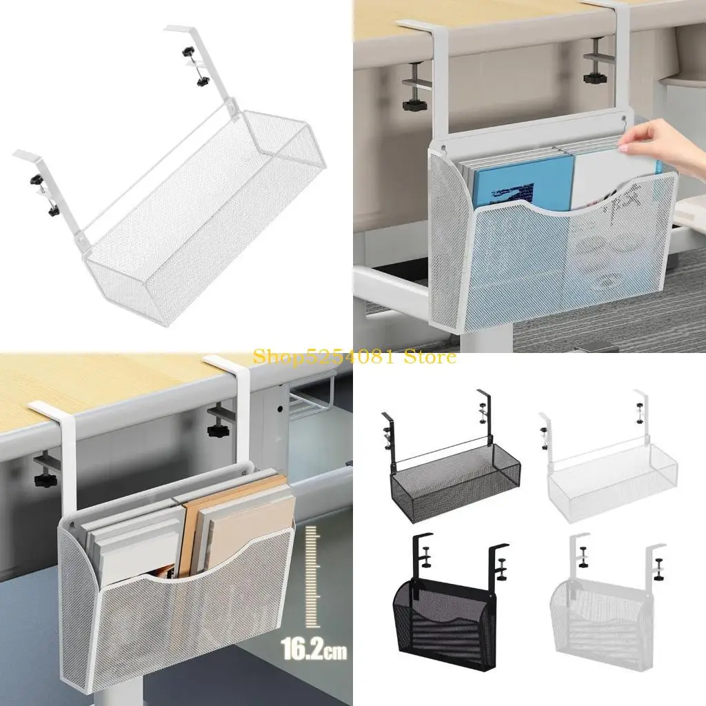 

AXYC Practical Table Underneath Hanging Shelf Office School Desk Under Hanging Basket Space Saving Carbon Steel Organizers