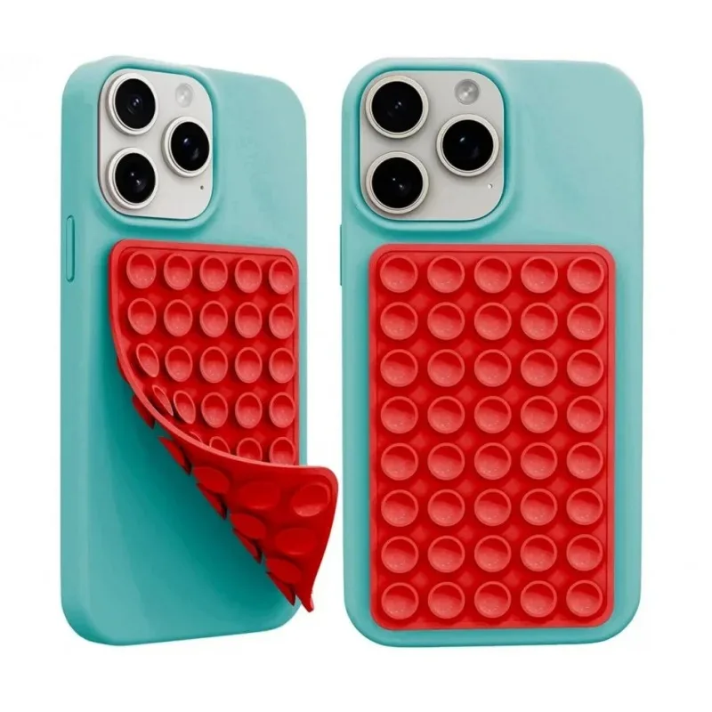 2-in-1-Handygriff mit Saugnapf und 360 °   Drehbarer Ständer – rutschfestes Pad aus lebensmittelechtem Silikon für freihändige Videos und Selfies