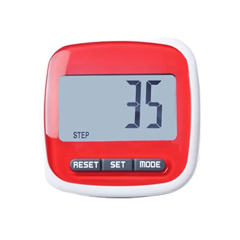 Portable ABS 3D Tri-Axiis Pedometer Digital Display with Clip Walking 3D Pedometer Steps Tracker Unisex