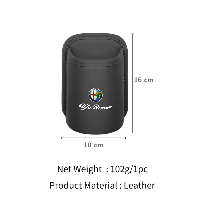 

Durable Leather Car Drink Cup Holder Seat Storage Bin Interior Decor For Alfa Romeo 159 Giulia
