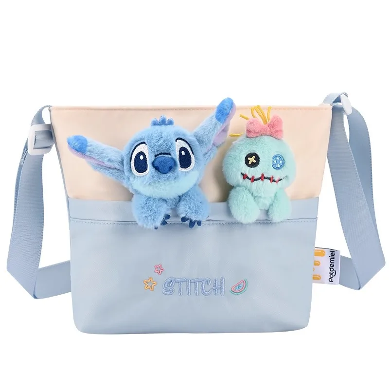 

Disney Stitch Crossbody Shoulder Bag Cartoon Style Portable Large Capacity for Travel Outdoor Daily Use by Kids and Adults