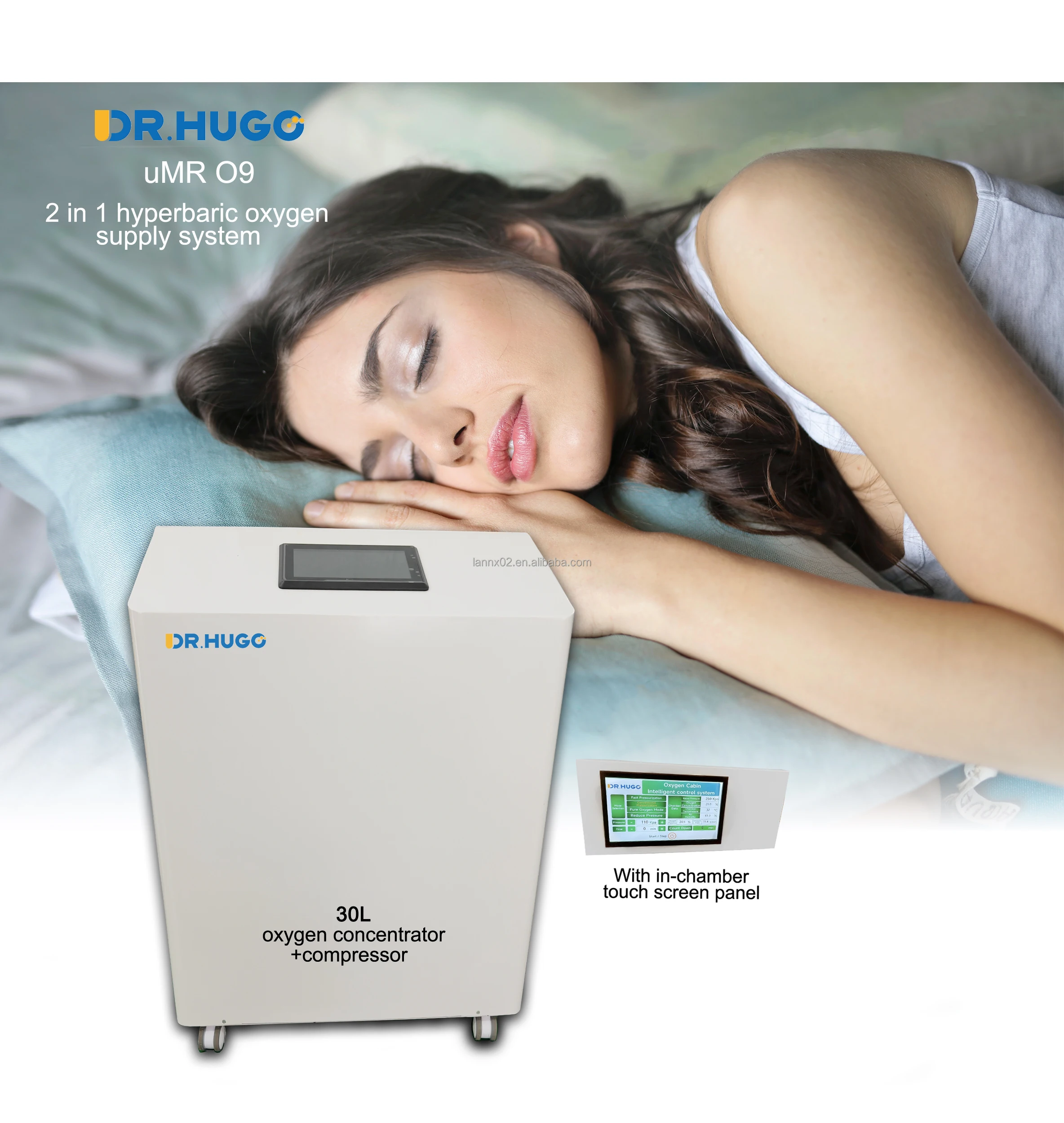 DR.HUGO uMR O9 Hot selling hyperbaric oxyge supply system With display screen Medical use oxyge compressor + Concentrator