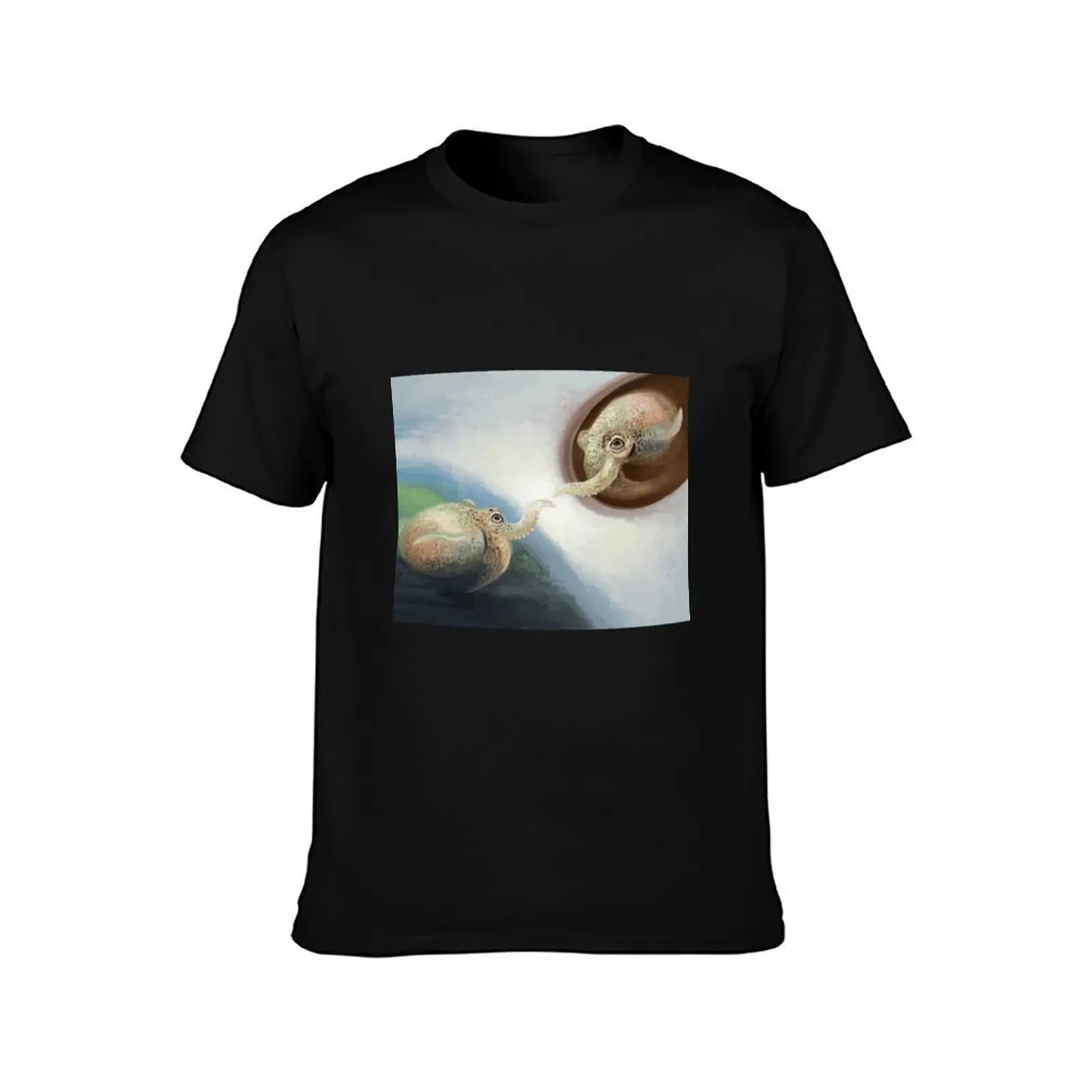 The Creation of Squadam T-Shirt Basic Plain Short Sleeve Crew Neck Tee T-Shirt